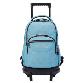 Mochila Escolar Pequeña Ruedas Azul Y Estrellas Totto Resma 3dq