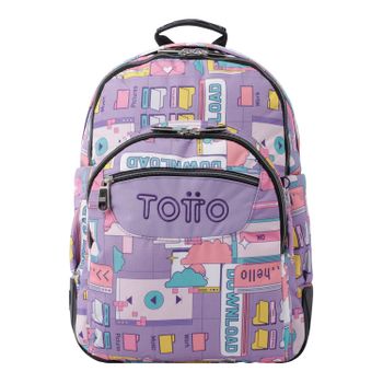 Mochila Escolar Morado Ciber Totto Crayoles 2qi