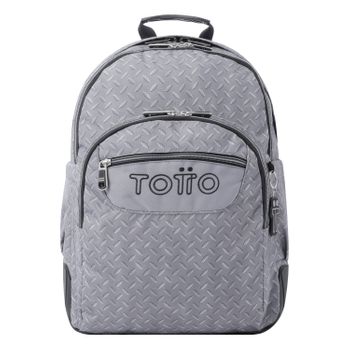 Mochila Escolar Gris Metálico Totto Crayoles 3y9