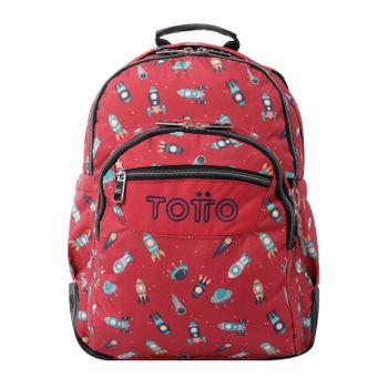 Mochila Escolar Estampado Cohetes Totto Crayoles 6r4