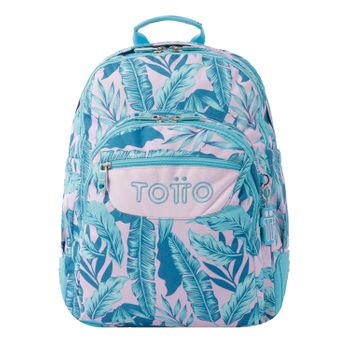 Mochila Escolar Plantas Tropicales Totto Crayoles 8ia