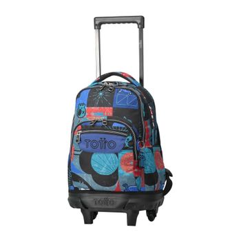 Mochila Escolar Compacta C/ Rodas Resma Totto 6jp Azul