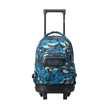 Mochila Escolar Pequeña Ruedas Tiburones - Resma