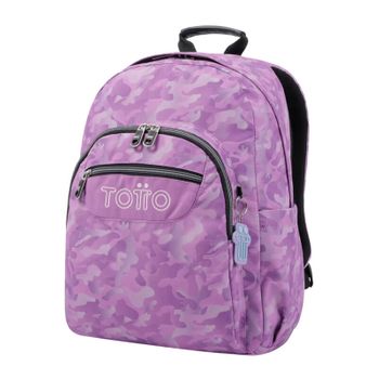 Mochila Escolar Camuflar 44cm Acuarela Totto 9i8 Violeta