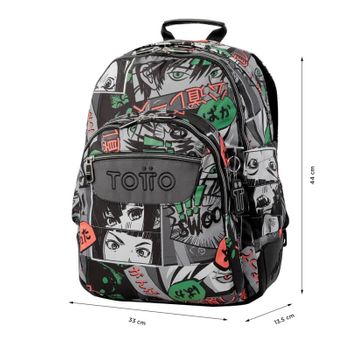 Mochila Escolar 44cm Rayol Totto 4yn Multicolor