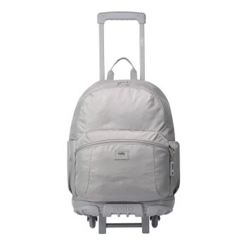 Mochila Escolar Con Ruedas Color Gris - Trik L