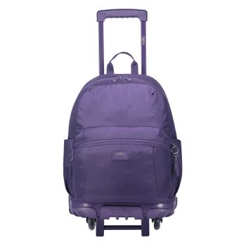 Mochila Escolar Con Ruedas Color Morado - Trik L