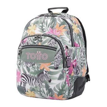 Mochila Escolar Tropical 44cm Crayoles Totto 4hw Multicolor