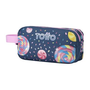 Estojo Escolar Infantil Duplo Totto Sweet Candy 6j5 Azul