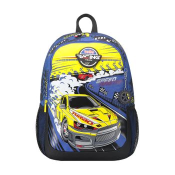 Mochila Escolar Grande De Carreras De Coches - Velocity