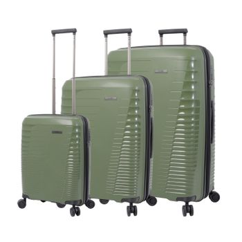 Juego De Maletas Trolley Verde  Totto  Traveler 51.5 X 76.5 X 35.5 Cm  Con Capacidad  124.1 L