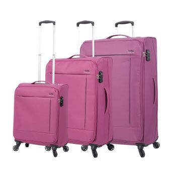 Juego De Maletas Trolley Morado  Totto  Travel Lite 46.5 X 70 X 24.5 Cm  Con Capacidad  79.7 L