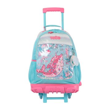 Mochila Infantil Con Ruedas Grande - Pink Ocean