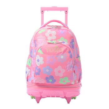 Mochila Escolar Ruedas Desmontable Rosa Margaly - Tiza