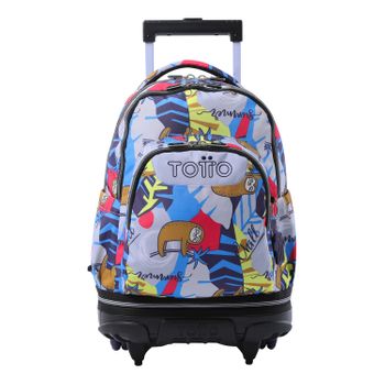 Mochila Escolar Ruedas Desmontable Multicolor Lazel - Tiza