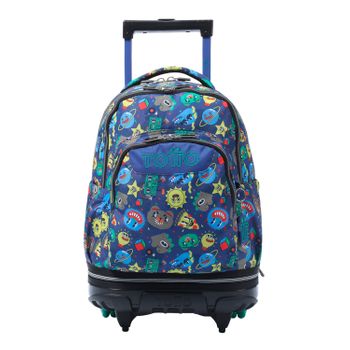 Mochila Escolar Ruedas Desmontable Azul Tello - Tiza