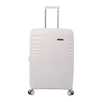 Maleta Expandible Mediana Beige White Sand  Totto  Traveler 45.5 X 66 X 31.5 Cm  Con Capacidad  82.58 L