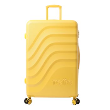 Maleta Rígida Expandible Grande Amarillo Super Lemon  Totto  Bazy + 50 X 79 X 30.5 Cm  Con Capacidad  100.34 L