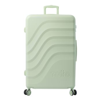 Maleta Rígida Expandible Grande Verde Meadow Mist  Totto  Bazy + 50 X 79 X 30.5 Cm  Con Capacidad  100.34 L