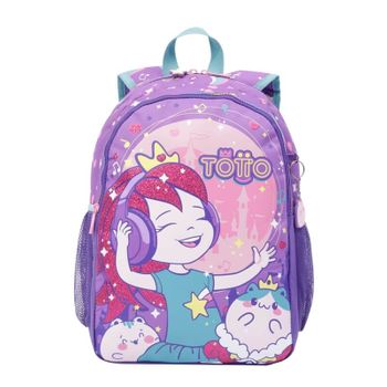 Mochila Escolar Média 41cm Totto Leyna Roxo