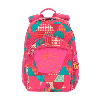 Mochila Escolar Adaptable A Carro  Acuareles Rosa Totto 1ie