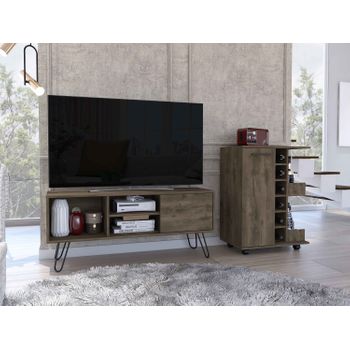 Conjunto Andorra, Mueble Para Tv Z 115 + Mueble Bar Bajo