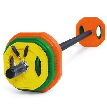 Set Body Pump Incluye, Barra Y Pesas De Alta Calidad Combinables Hasta 17,5 Kg.