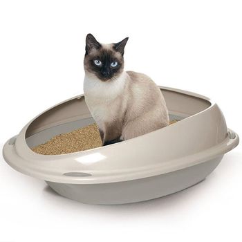 Cama Arena Para Gatos Marrón 45cm