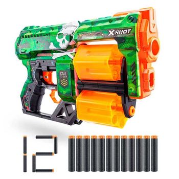 Pistola Skins Dread X-shot Con 12 Dardos +8a Calavera