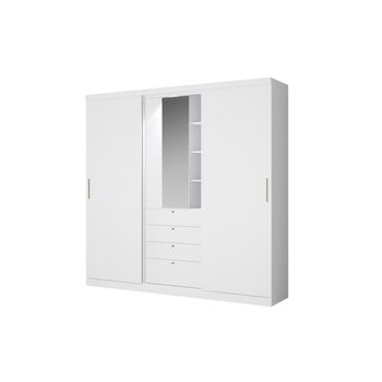 Armario Bodil 4 Cajones 240x53x231 Cm Color Blanco Venta-unica