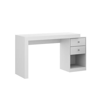 Escritorio Para Ordenador Mdf Metal Blanco Roble 105x55x72 Cm con Ofertas  en Carrefour