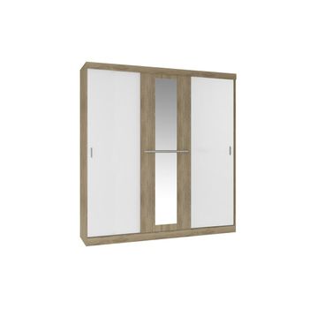 Armario Abierto, Vestidor Gontran 3 Cajones 214x141x205 Cm Color Color  Natural Claro Venta-unica con Ofertas en Carrefour