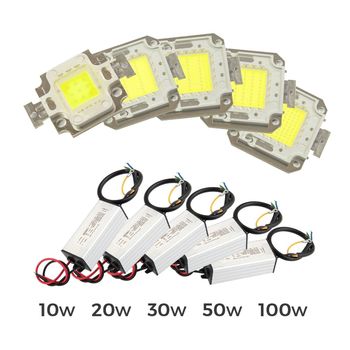 Kit 2 Piezas Para Sustitución De Placa Led + Led Driver Focos Led Luz Fría 6500k | 100 Watt