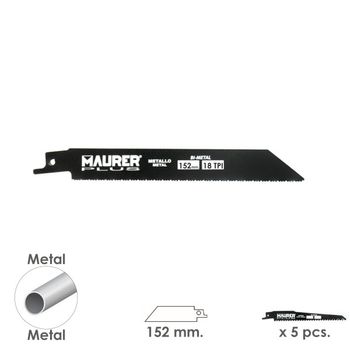 Hoja Para Sierra Sable Metal 152 Mm. - 18 Tpi Tipo Bosch (5 Piezas)