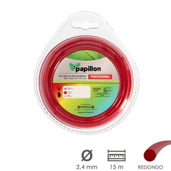 Hilo Nylon Desbrozadoras Redondo Profesional Ø 2,4 Mm. Rollo 15 Metros. Hilo Nylon Corte Desbrozadores Hierba, Jardin, Maleza