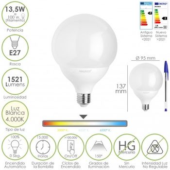 Bombillo Led 5 W Luz Blanca- Luz Cálida E27 x 3 unidades