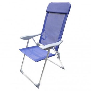 ▷🥇 distribuidor silla playa acolchada acero 5 posiciones con reposapies