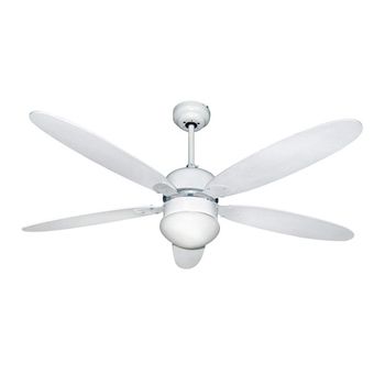 Ventilador Techo Ø 124 Cm. 70 Watt. Con Luz Y Mando A Distancia 5 Aspas Y 3 Velocidades. Con Temporizador