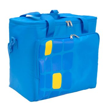 Bolsa / Mochila Termica Porta Alimentos Nevera 15 Litros Forro Interior Peva, Con Espuma Aislante, Color Azul