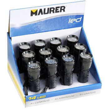 Linterna Maurer Led 14 3aaa (expositor 12 Piezas) - Neoferr