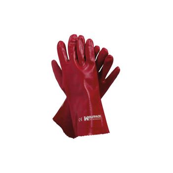 Guante Pvc Rojo 35 Cm. (par)