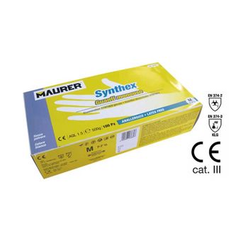 Guante Desechable Latex Sintetico Talla 8 Caja 100 Unidades - Neoferr..