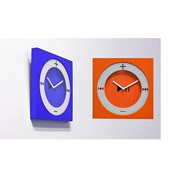 803413 Reloj De Pared Estilo Mp3 (26 X 26 Cm) En Diferentes Colores  | Naranja