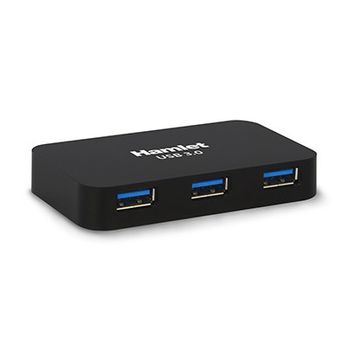 Hamlet Xhub430bk Hub Di Interfaccia Usb 3.2 Gen 1 (3.1 Gen 1) Micro-b 5000 Mbit/s