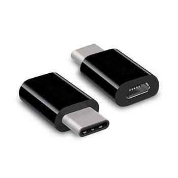 Hamlet Xadtc-um-mf Cambiador De Género Para Cable Usb-c Micro Usb Negro