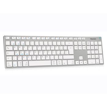 Hamlet Xkkita-mcbt Teclado Bluetooth Italiano Plata, Blanco