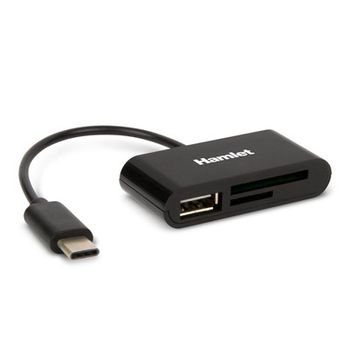 Hamlet Xzr100uc Lector De Tarjeta Usb 2.0 Type-c Negro