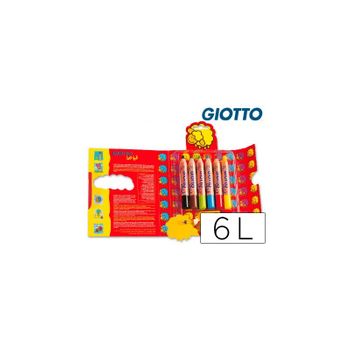 Lapices De Colores Giotto Super Bebe Caja De 6 Lapices Colores Surtidos + Sacapuntas