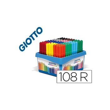 Rotulador Giotto Turbo Maxi School Pack De 108 Unidades 12 Colores X 9 Unidades
