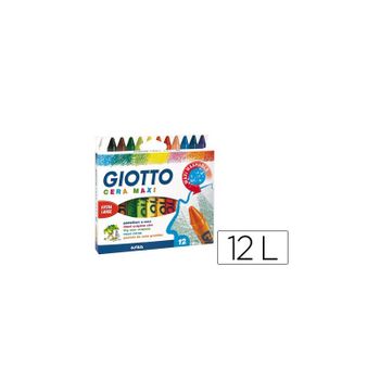 Lapices Cera Giotto Maxi Caja De 12 Colores